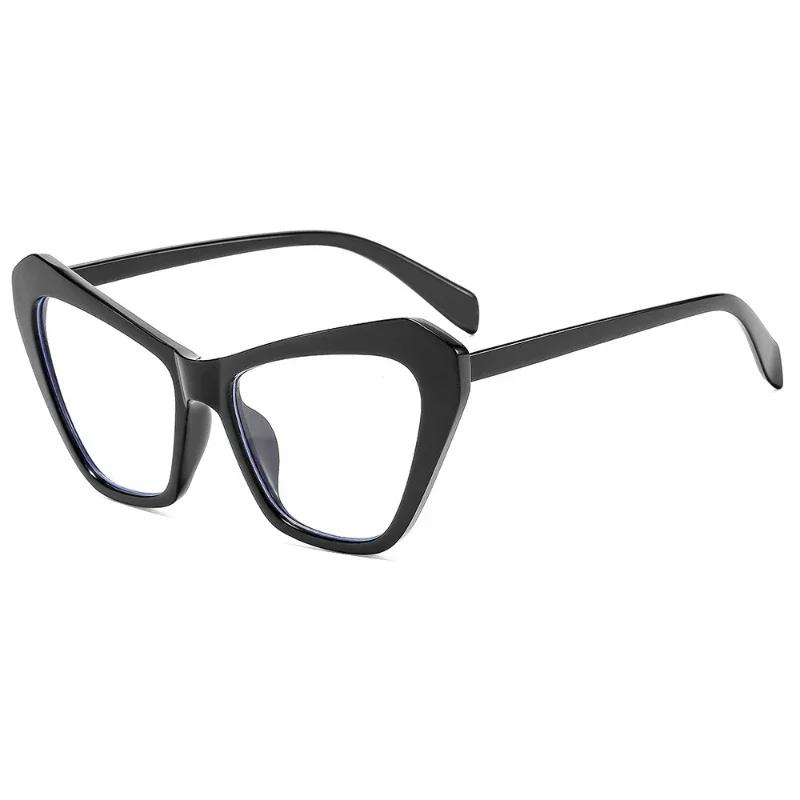 Personality Large-Framed Cat Eye Reading Glasses Clear Lens Ultra Light Unisex Blue Light Blocking Eyeglasses 0 To +4.0