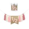 Boho 1. Geburtstag Hochstuhl Banner Handgemachtes Holzperlen Geburtstag Banner Garn Quaste Leinen Hut Party Dekoration Kinderparty