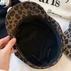Gorra Estilo Retro con Orejas de Gato Estampado de Leopardo Gorras Octagonales de Repartidor Boinas Estampadas de Leopardo Ropa para Exteriores