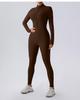 European & American Winter-Style Velvet Brushed Warm Yoga Onesie - Long-Sleeved Fitness Tights for Women
