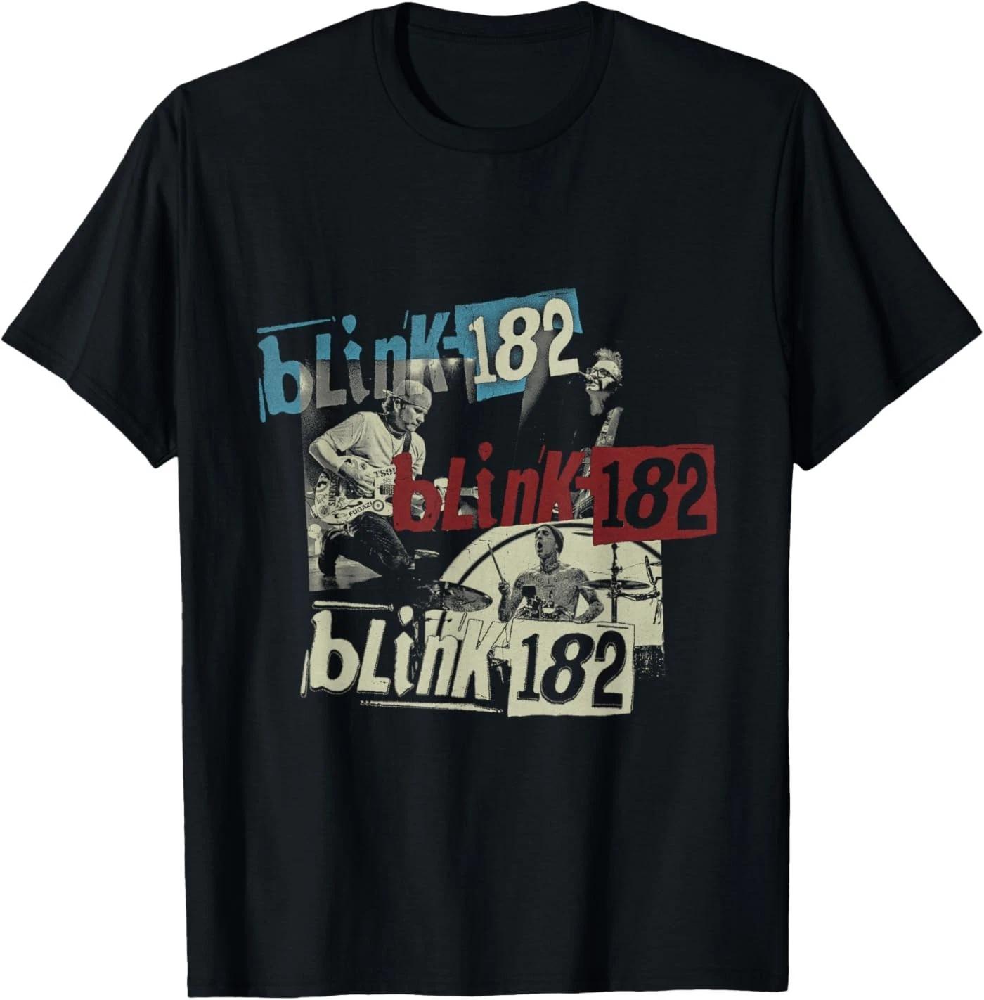 Official Blink-182 Photo 100% Cotton T-shirt Mens Tees Top 2XL