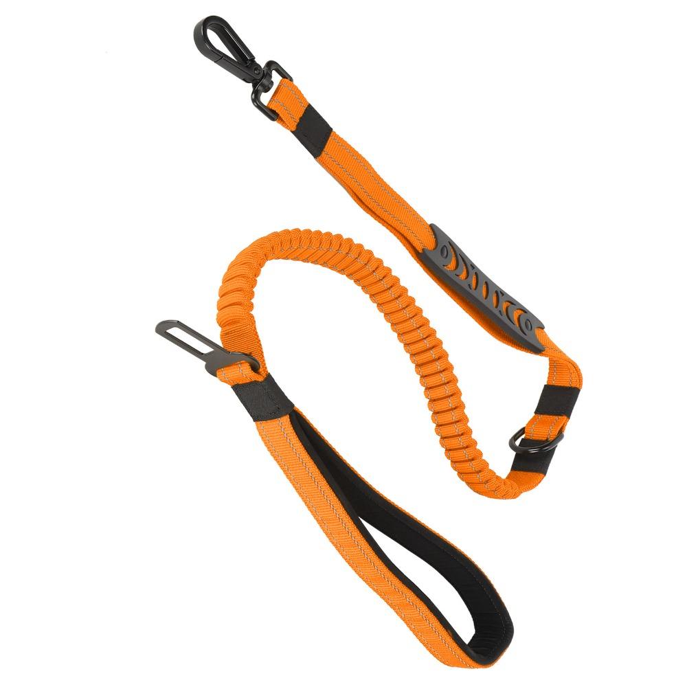 Multi Available Shades Dog Car Leash Stretchy Webbing Elastic Dog Lead  Car Travel Use