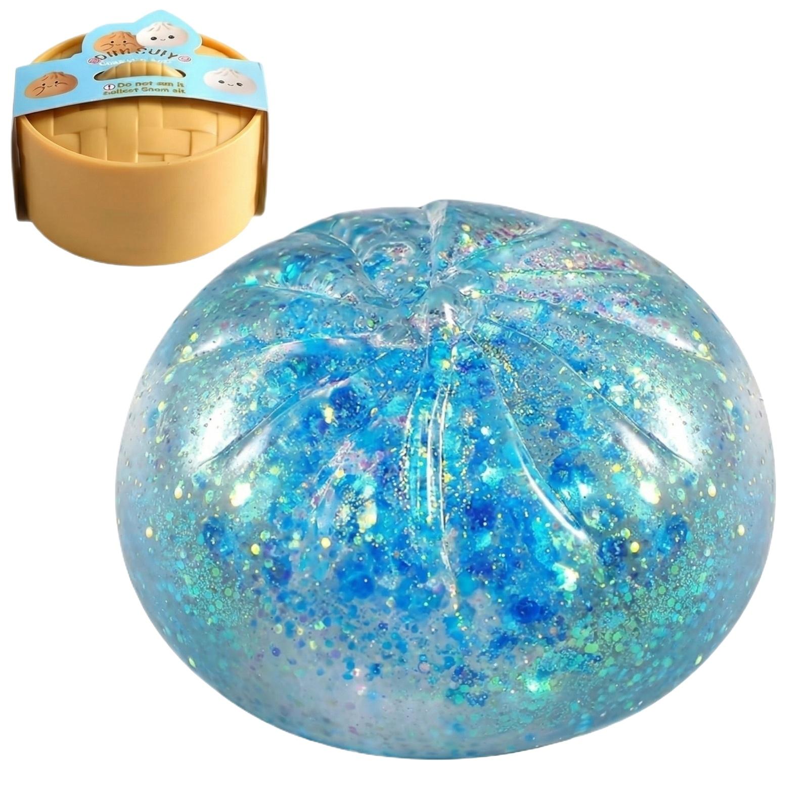 

Realistic Giant Steamed Bun, A Toy With A Steamer, A Slow- Dough Ball Designed For Stress Relief.Glitter Dumpling 10ml One Size синий
