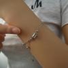VENTFILLE 925 Sterling Silver Diamond-Studded Butterfly Bracelet Women's Fashion Temperament Flower Adjustable Bracelet