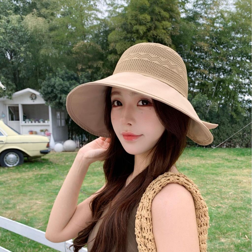 Spring/Summer Outdoor Travel Breathable Hat For Women, Fashionable Solid Color Versatile Sunshade Hat, Sweet And Cute Sun Hat