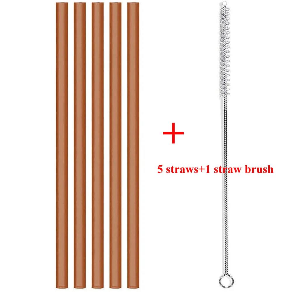 30cm Replacement Straw for Insulation Cup Simple Reusable Long Straws for 30 Oz 40 Oz Tumbler Cup Straws with Cleaning Brush 5