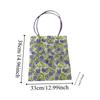 Green Double Sided Tote Bag Lightweight Shopping Handbags Chic Purple Flower Shoulder Bags  Travel
