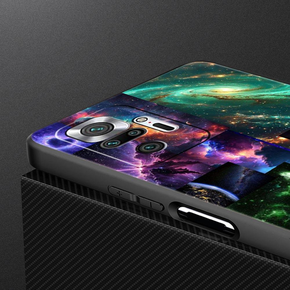 Universe Starry Sky Moon Phone Case Cover for Redmi 14C 10C Note 15 14 13 12 10 11 K40 Pro Plus Soft TPU Shell Shockproof Fundas