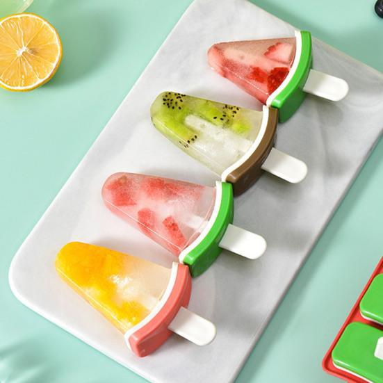 Ice Cube Mold Fruit Shape Summer Party Ice Tray Easy Release Spill-Proof Design Picnic Ice Cube Maker DIY Popsicle
