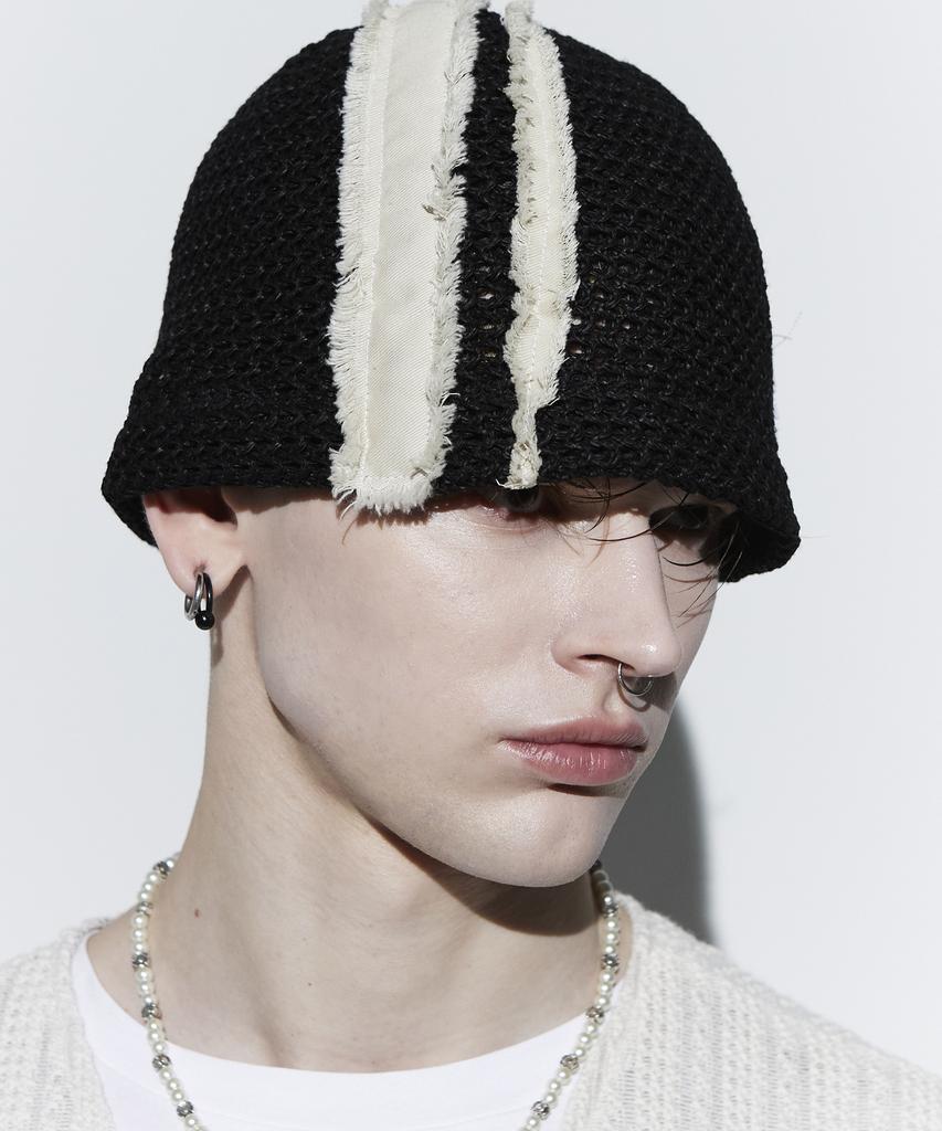 Aleseueseussi Denim Patched Beanie - Bk