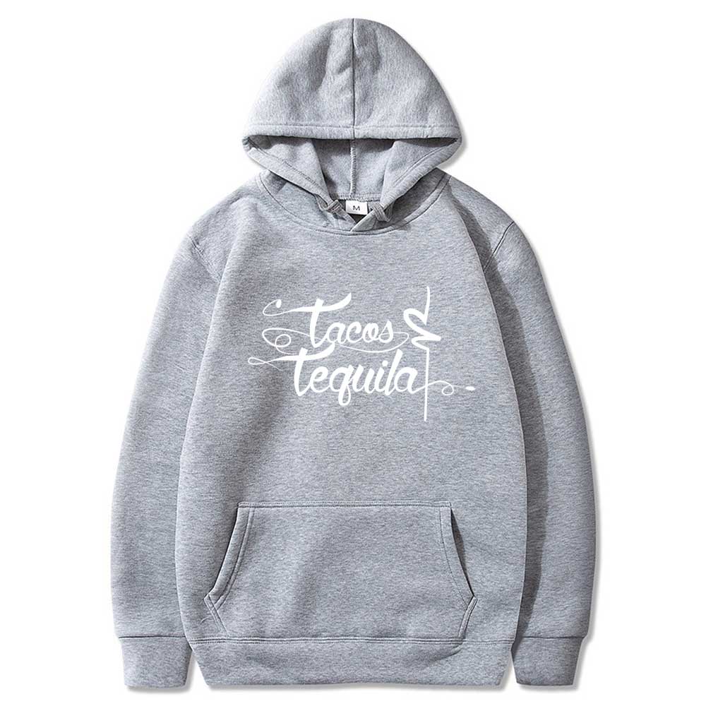 Tacos Letter Design Printed Women Hoodies Fashion Fleece Hoody Creativity Pullover Clothing Street Loose Sweatshirts Women'S