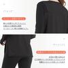 Barifall Yoga Loose Fitness Long Women's T-Shirt, Fit, Top, Sleeve, Stretch, Moisture-Wicking, Quick-Drying, 030-BK-L