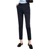 083 Women's Color-Spun Striped Professional Straight-Leg Slimming Suit Pants