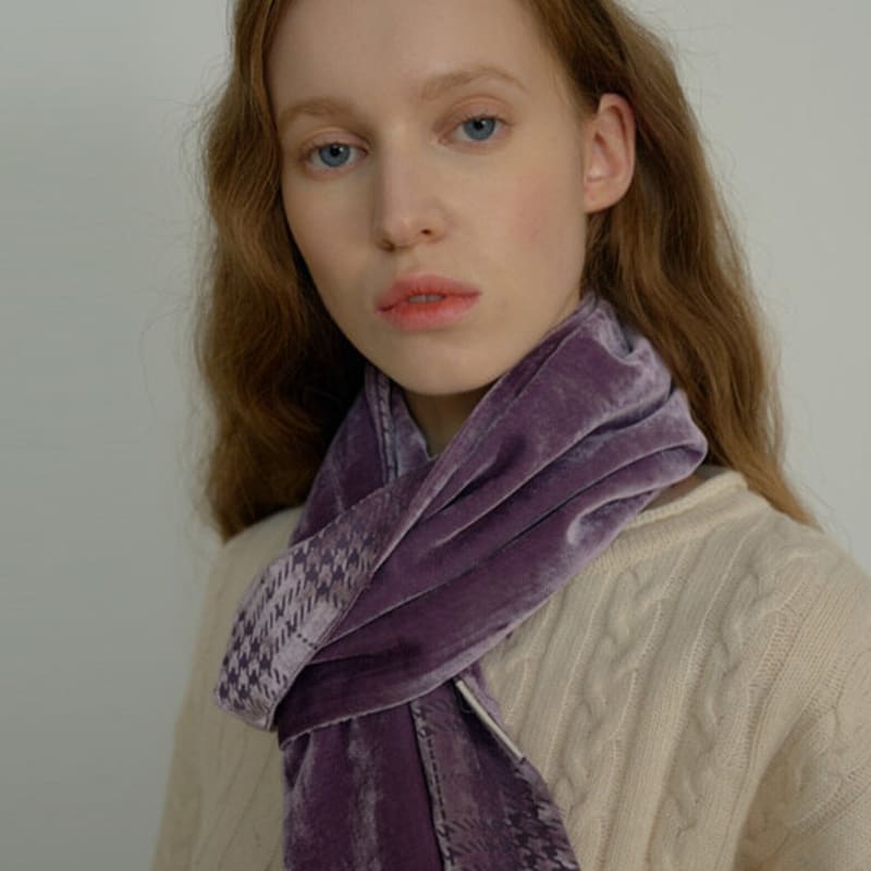 

NEBELEVERYWEAR VELVET REVERSIBLE MUFFLER (5col) BLACK