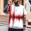 Sommer Männer T-Shirt Stil EKG Rot 3D Druck T-shirt Oansatz Hohe qualität