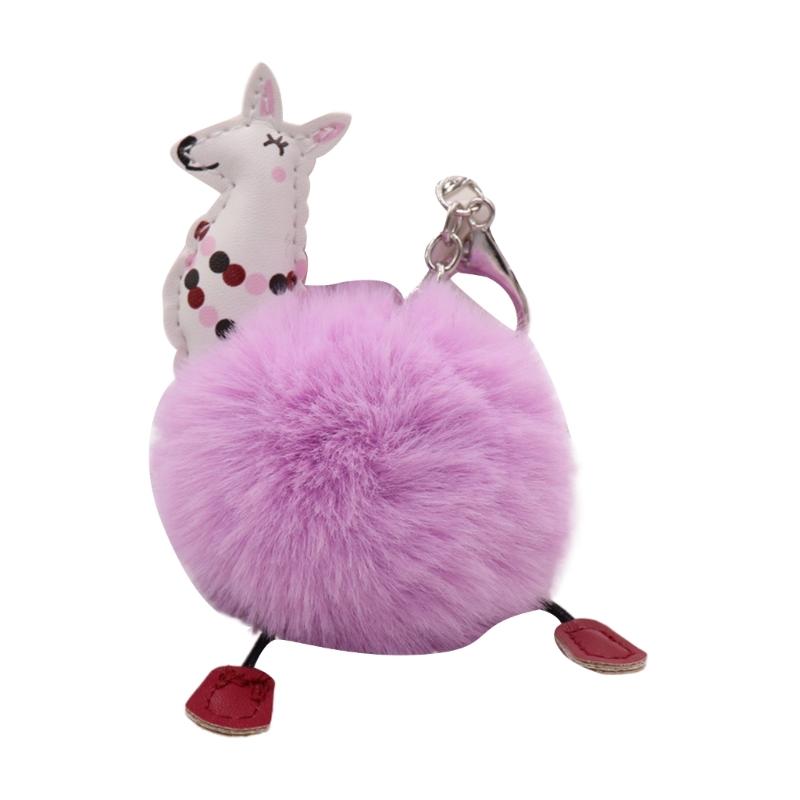 Wool Balls Lamb Keys Chain Backpack Pendant for Birthday Christmas Party Gift