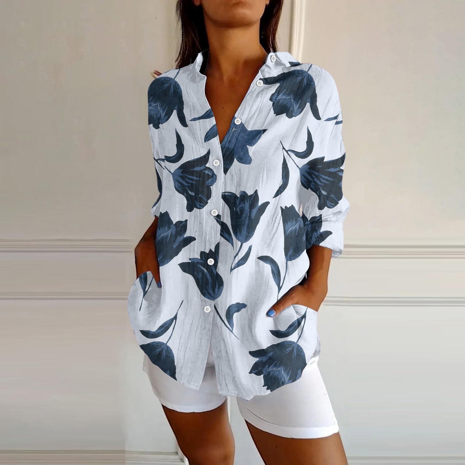 

Жіночі сорочки на ґудзиках, бавовняно-лляні, з довгим рукавом, сорочки для сукні, повсякденні літні топи, робочі блузи XXL білий