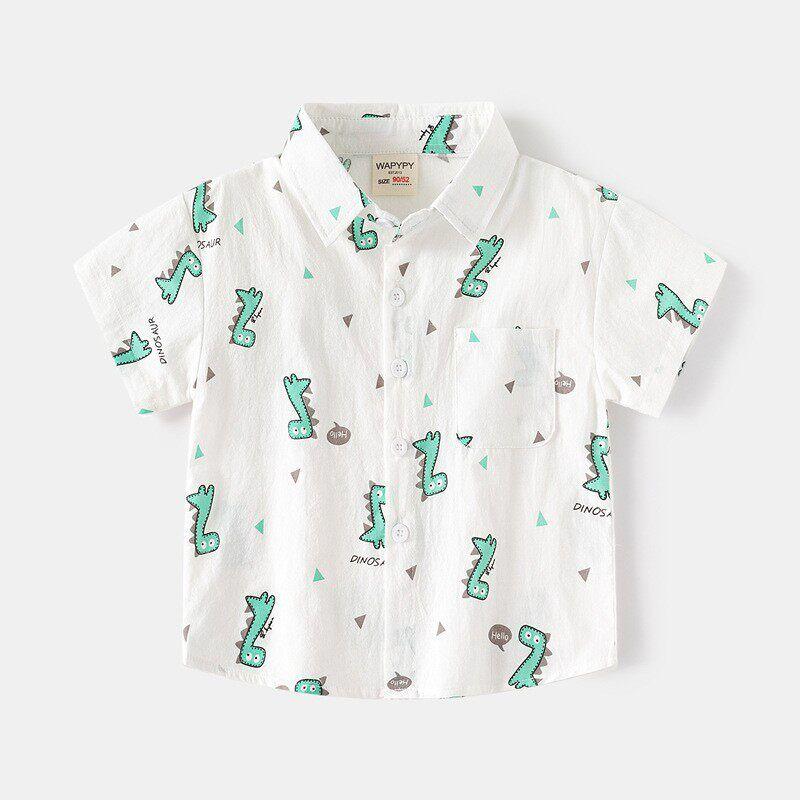 Children's Clothing Animal Summer Beachwear Lapel Polo Shirt