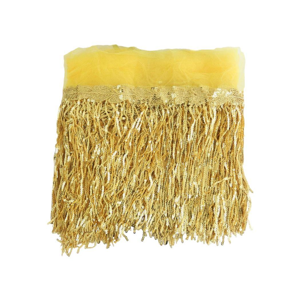 10 Yards Sequins Material Lace Ribbon 20cm Width Glitter Tassels Party Decoration