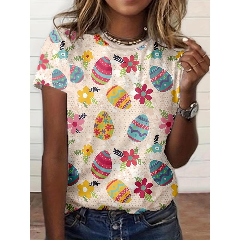 Summer Fashion Peacock Flower 3D Print T-Shirts Women Casual Short Sleeve Streetwear Round Neck