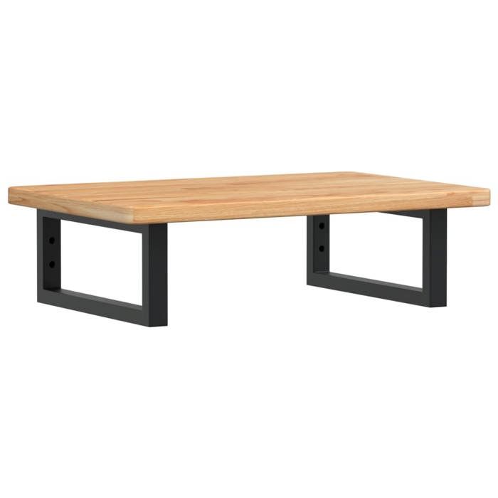 VidaXL Wall-mounted Vanity Shelf Steel and Solid Oak Wood, Floating Vanity Shelf, Vanity Shelf To Place 3302341