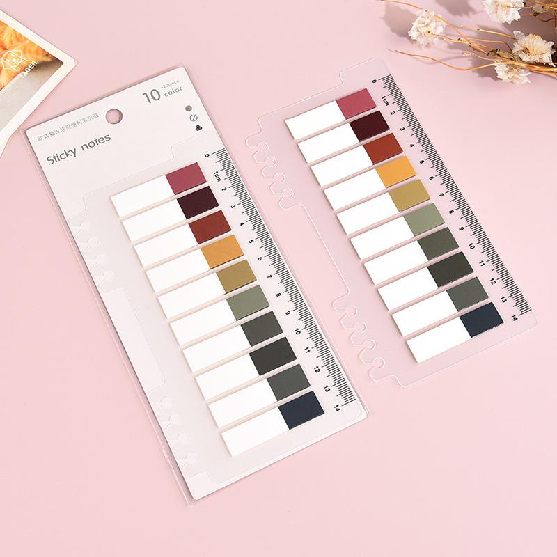Morandi Color Sticky Note Index Tabs – Loose-leaf Classification Memo Pad Labels See Details