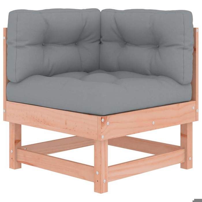 VidaXL Canapé d'angle avec coussins bois massif douglas, canapé de jardin, canapé d'extérieur, canapé de patio, sofa de 825427