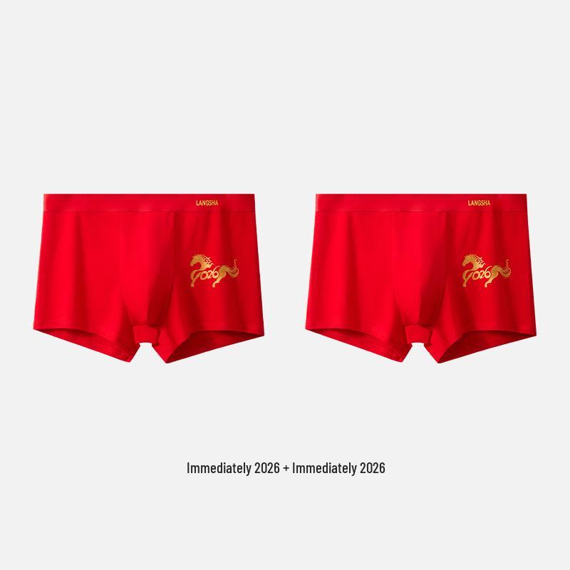 Exclusive Red Men s Boxer Briefs - Year of the Horse Zodiac Wedding Edition 3XL