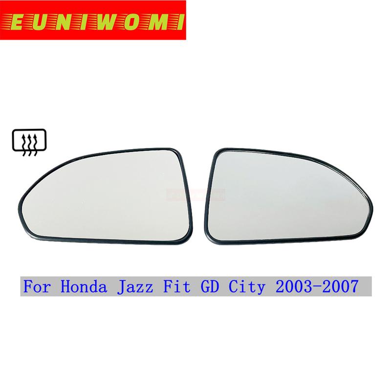 Auto Side Door Convex Heated Car Mirror Glass For Honda Jazz Fit GD City 2003 2004 2005 2006 2007