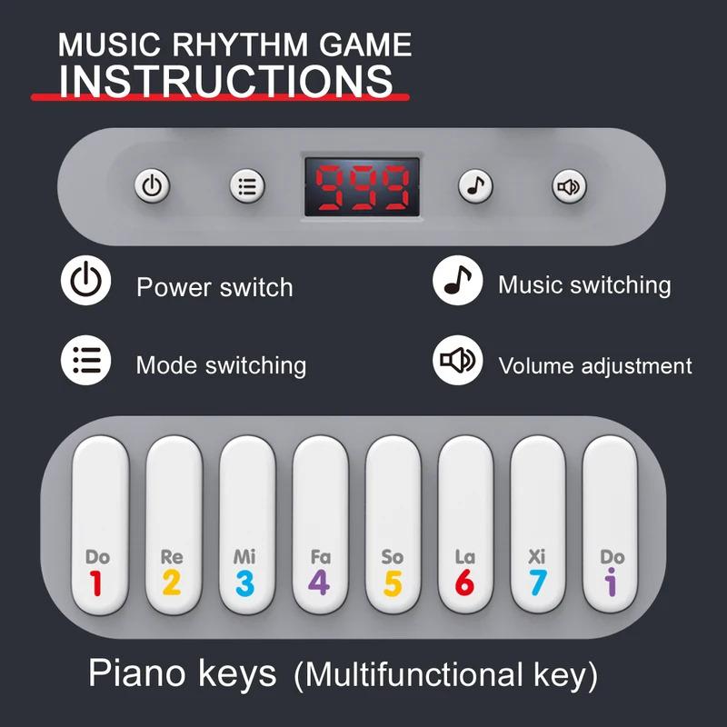 Non-Toxic Electronic Music Luminous Rhythm Puzzle Game Box Pocket Travel Toy Educational Sensory Quick Push Tabletop Game