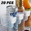20 Pieces Fridge Organizer Storage Organization Divider Plastic Storage Divider Plywood Kitchen Bottle and Jar Rack Organizer