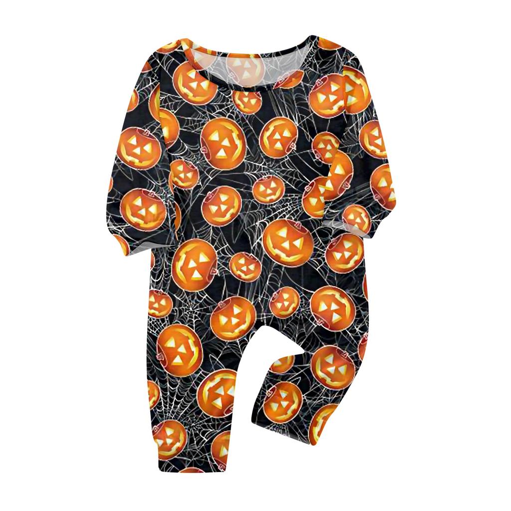 Family Matching Print Sets Pajamas Loungewear Outfits Family Matching Long Sleeve Tops+Pants Set