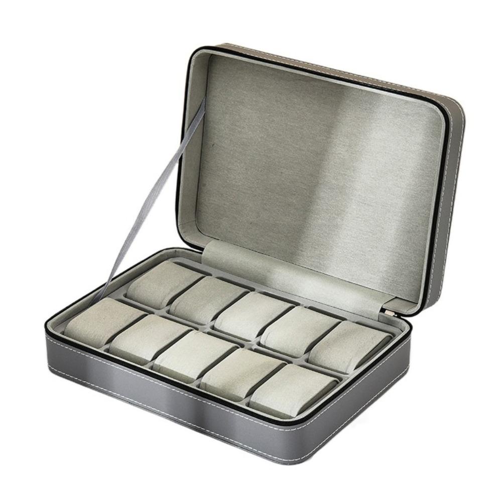 PU Watch Storage Box 6/10/12 Grids Watch Organizer Multipurpose Watch Display Box  Gift