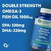 Carbamide Forte Double Strength Fish Oil 1000mg with Omega 3 600mg -120 Capsules (Pack of 3)