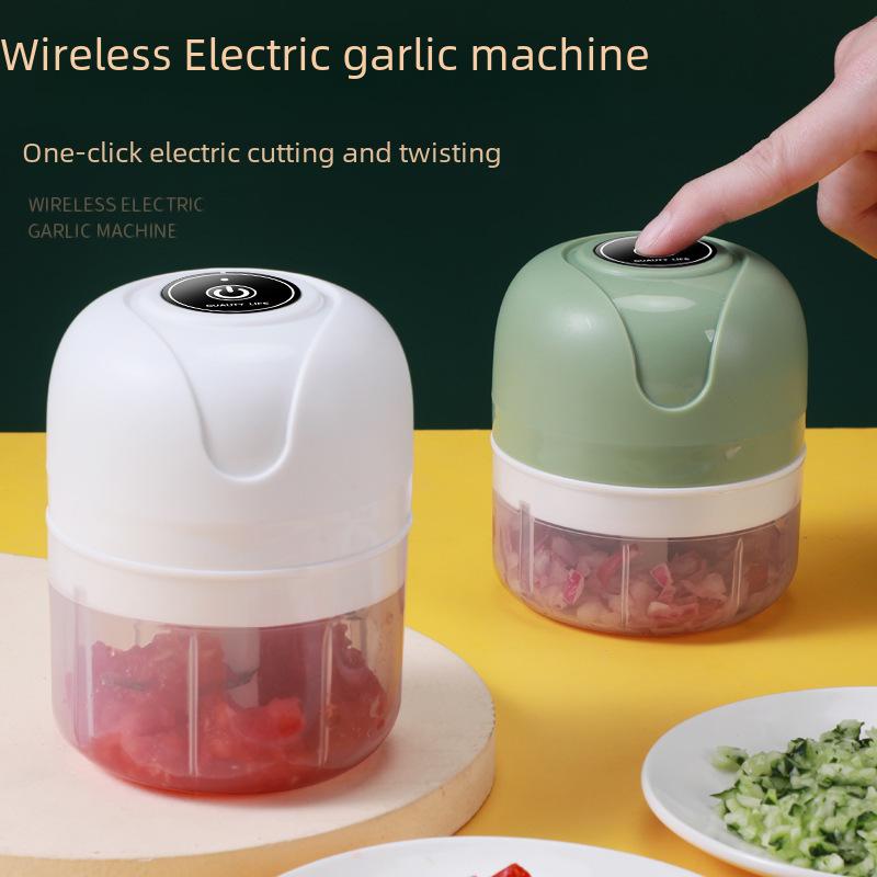 Compact Electric Garlic Grinder & Peeler for Kitchen