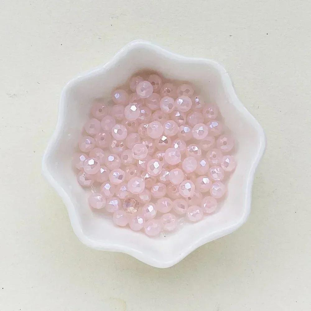 50pcs Translucent Czech Crystal Glass Bead Faceted Colorful Spacer Bead for Jewelry Making DIY Bracelet Necklace Accessories