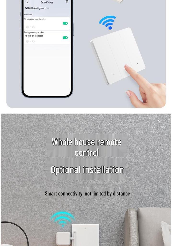 Mijia App-Compatible Smart Switch Finger Robot for Remote Light and Elevator Control