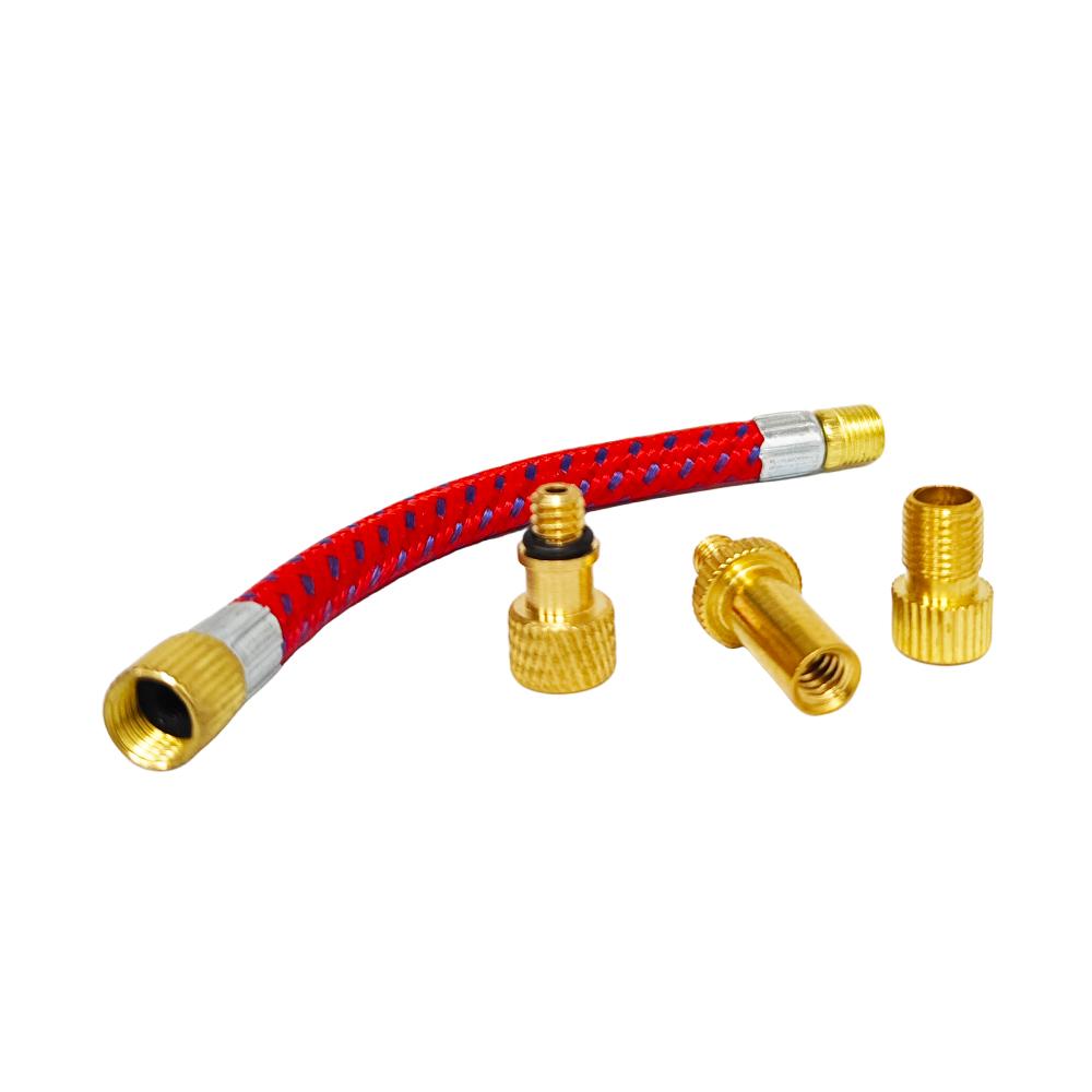 Plastic Bicycle Valve Adapter Set High Quality Gold Copper Bicycle Pump Bike Valve Set Bicycle