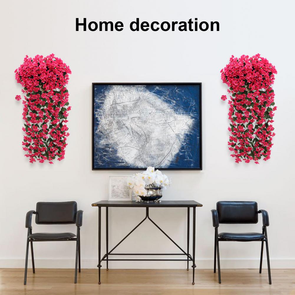 Faux Hanging Flowers with Soft Petals Realistic Faux Flowers Vibrant Artificial Hanging Flowers for Home Garden Yard Decoration