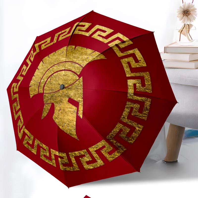 Gladiator Helmet Fashionable Automatic Opening/Closing Folding Umbrella. Portable and Foldable, Ideal for Gift, Travel, and Daily Use.