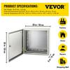 NEMA Steel Enclosure, 20 X 20 X 6\'\' NEMA 4X Steel Electrical Box, IP66 Waterproof & Dustproof, Outdoor/Indoor Electrical Junction Box, with Mounting