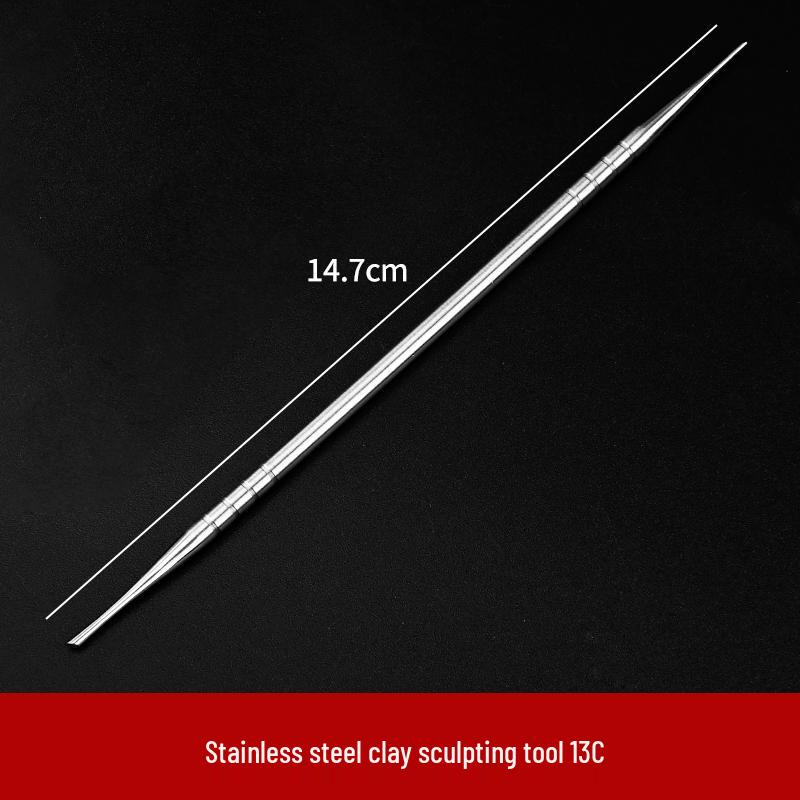 Edelstahl-Modellierwerkzeug für Polymer- & lufttrocknenden Ton - DIY Spachtelwerkzeug