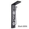 Digital Display Rainfall LED Light Shower Panel Shower Bathroom Black SPA Massage Jet With Handshower Bidet Sprayer Shower Tap