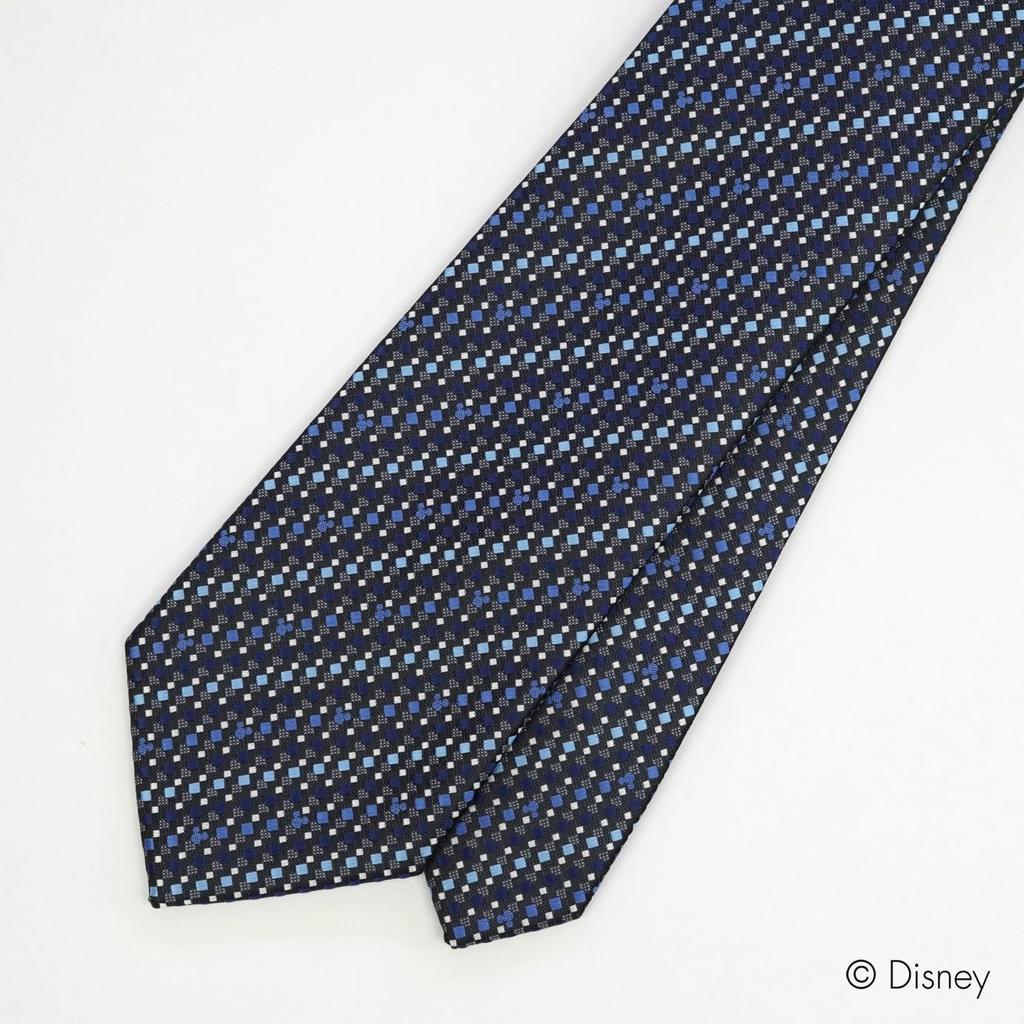 [Disney] Necktie (Three Circle Silhouette Micro Pattern) Necktie D50038 Navy