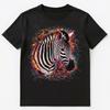 Colorful Paint Splash Zebra Face Art Graphic Unisex T-shirt Tops Tees Unisex