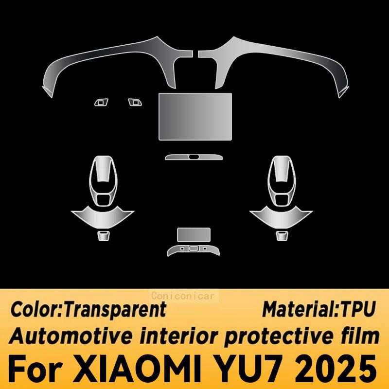 

For XIAOMI YU7 2025 Panel Dashboard Navigation Automotive Interior Protective Film TPU Anti-Scratch Accessories A