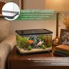 Clear Fish Tank Shatterproof PC Rectangular Small Aquarium with Lid Reptile Terrarium Breeding Tank Habitat Cage for Home Decor