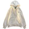 2025 Early Autumn Women's Loose Fit Waffle Hooded Cardigan