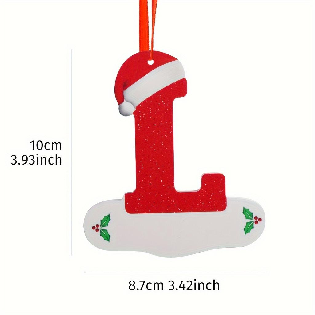 26 English Letters Christmas Decoration Pendant Christmas Tree Ornaments for Home Decor Navidad New Year 2026 Decor Accessories