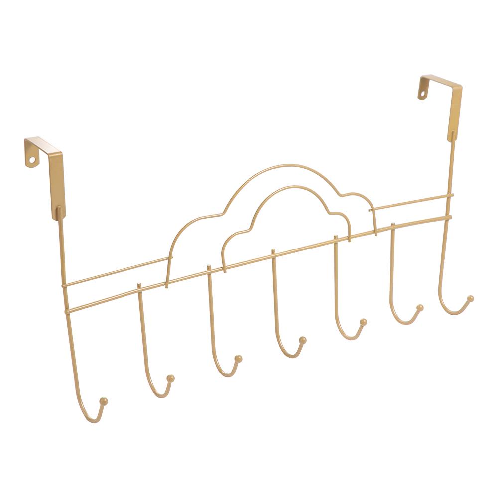 Eisenhut Kleiderhaken Nagelfreie Kleideraufbewahrung Praktischer 7-Haken Über-Tür-Hänger Zuhause